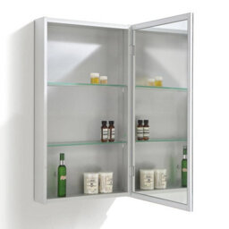 Plum&clay Marvel Bathroom Single Mirrored Wall Cabinet (H)703mm (W)500mm - thumbnail 2