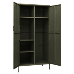 Berkfield Wardrobe Olive Green 90X50X180 Cm Steel - thumbnail 6
