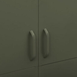 Berkfield Wardrobe Olive Green 90X50X180 Cm Steel - thumbnail 7