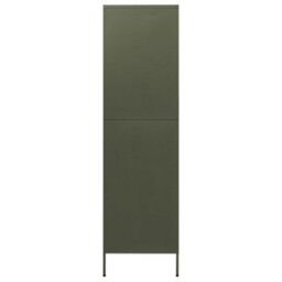 Berkfield Wardrobe Olive Green 90X50X180 Cm Steel - thumbnail 4