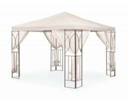Suntime 2.5 X 2.5 Polenza Cream Gazebo With Net Curtains - thumbnail 2