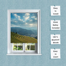 Lister Cartwright Photographic Blackout Roller Blinds For Bedroom Windows - (150 X 140 Cm) - Agriculture - thumbnail 3