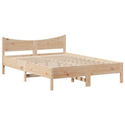 Berkfield Bed Frame With Headboard 160X200 Cm Solid Wood Pine - thumbnail 5