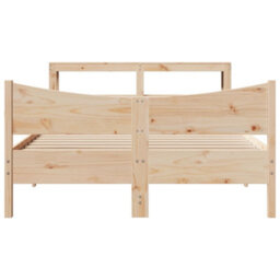 Berkfield Bed Frame With Headboard 160X200 Cm Solid Wood Pine - thumbnail 4