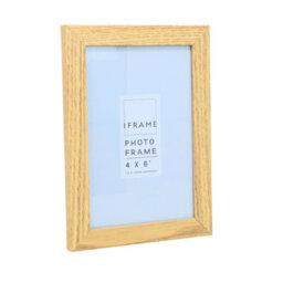 "Plastic Photo Frames 4Pcs Oak Effect Picture Frames 4"" X 6"" Display Home Decor" - thumbnail 2