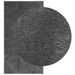 Walplus Rug Huarte Short Pile Soft And Washable Anthracite 80X150 Cm - thumbnail 3