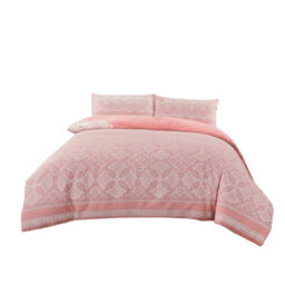 Elegant Floral Duvet Set Modern Flower Pattern Bedding For Home Decor Pink - thumbnail 2