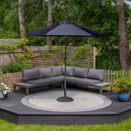 Triton 2.5M Aluminium Parasol In Navy