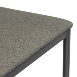 More4Homes Set Of 2 Monza Fabric Dining Chair Modern Padded Seat Metal Legs Kitchen (Grey) - thumbnail 5