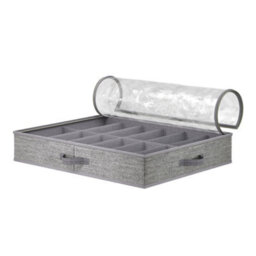 Thehotsale Grey Two Pieces Of Non-Woven Storage Organisers Under Bed Storage - thumbnail 4