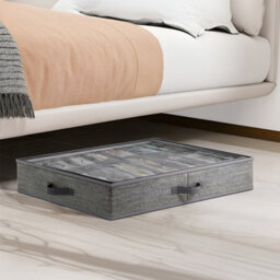 Thehotsale Grey Two Pieces Of Non-Woven Storage Organisers Under Bed Storage - thumbnail 2