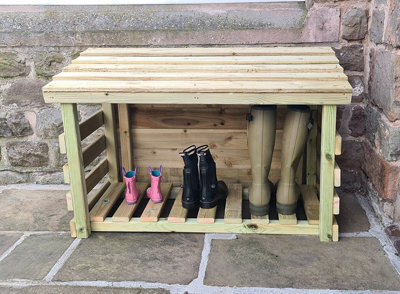 Churnet Valley Garden Furniture Ltd Boot Storage - Timber - L50 X W100 X H68 Cm - Minimal Assembly Required - image 1