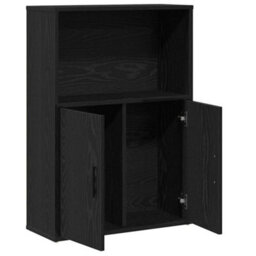 Berkfield Durable Bookcase Black Oak 60X24X85 Cm Engineered Wood - thumbnail 5