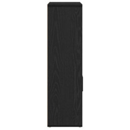 Berkfield Durable Bookcase Black Oak 60X24X85 Cm Engineered Wood - thumbnail 6
