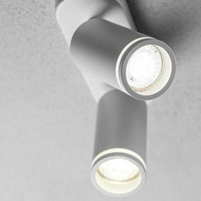 CGC Lighting Gu10 Ceiling Spotlight White With Halo Ring Adjustable Twin Spot Bar - image 1