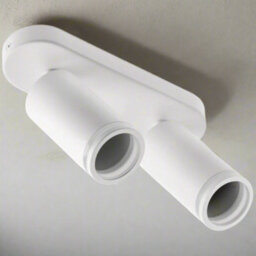 CGC Lighting Gu10 Ceiling Spotlight White With Halo Ring Adjustable Twin Spot Bar - thumbnail 2