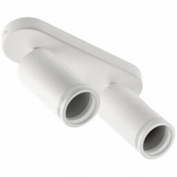 CGC Lighting Gu10 Ceiling Spotlight White With Halo Ring Adjustable Twin Spot Bar - thumbnail 3