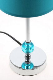 Orsina Evaine Teal Acrylic Ball Table Lamp - thumbnail 3