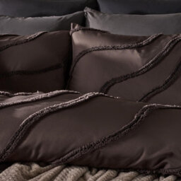 Ohs Tufted Contour Bedding Set Duvet Cover With Pillowcase, Coffee - Single - thumbnail 3