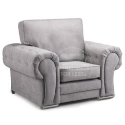 Furnishings For Less UK Milan Fabric 3 Piece Sofa Suite Grey Full Back 3 Seater And 2 Matching Armchairs -  3 1 1 - thumbnail 3