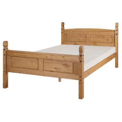 "Mercers Furniture Corona 5'0"" High End Bed Frame King Size Solid Wood Pine Wooden Bedroom With Mexican Styling" - image 1