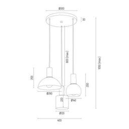 Luminosa Lighting Luminosa Sines Dome Pendant Ceiling Light Coral Structure, Brass Elements - thumbnail 2