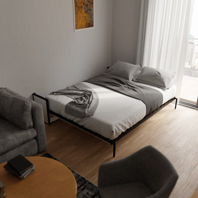 Wallbedking Murphy Bed Horizontal 150Cm X 200Cm Studio Wall Bed, Fold-Down Guest Bed For Small Rooms, Apartments And Studios - image 1