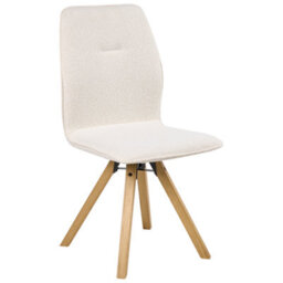 Beliani Set Of 2 Dining Chairs Swivel Alkali Boucle Off-White - thumbnail 5