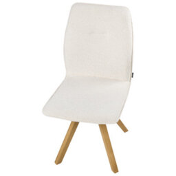 Beliani Set Of 2 Dining Chairs Swivel Alkali Boucle Off-White - thumbnail 8