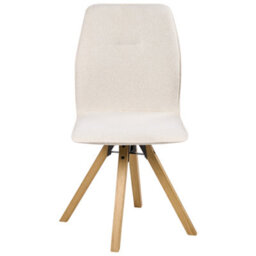 Beliani Set Of 2 Dining Chairs Swivel Alkali Boucle Off-White - thumbnail 6
