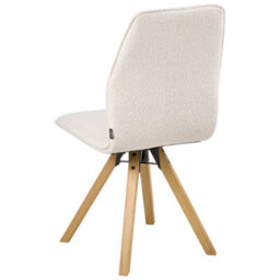 Beliani Set Of 2 Dining Chairs Swivel Alkali Boucle Off-White - thumbnail 7