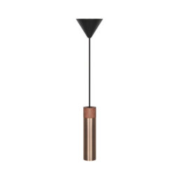 Nordlux Tilo Metal Pendant Light Wood Brass,mains - thumbnail 4