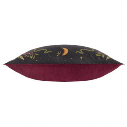 furn. Furn Bad Witch Embroidered Velvet Feather Filled Cushion, Green, 30 X 50Cm - thumbnail 4