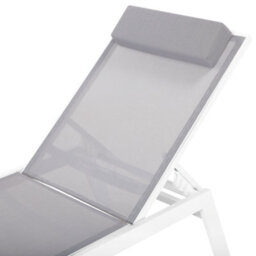 Beliani Sun Lounger Catania Reclining Metal Grey - thumbnail 6
