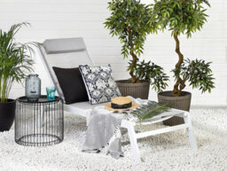 Beliani Sun Lounger Catania Reclining Metal Grey - thumbnail 2