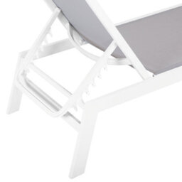 Beliani Sun Lounger Catania Reclining Metal Grey - thumbnail 7