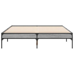 Berkfield Bed Frame Without Mattress Grey Sonoma 140X190 Cm - thumbnail 4