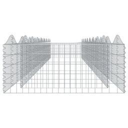 Berkfield Arched Gabion Raised Bed 800X100X50 Cm Galvanised Iron - thumbnail 4