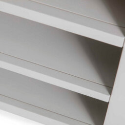 Farro Grey 6 Tier Large Bookcase - Painted With Oak Top - By Roseland Furniture - thumbnail 4