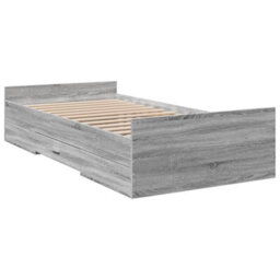 Berkfield Bed Frame With Drawers Without Mattress Grey Sonoma 75X190 Cm Small Single - thumbnail 6