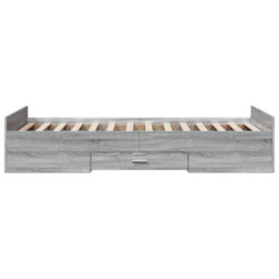Berkfield Bed Frame With Drawers Without Mattress Grey Sonoma 75X190 Cm Small Single - thumbnail 5