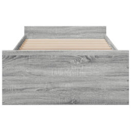 Berkfield Bed Frame With Drawers Without Mattress Grey Sonoma 75X190 Cm Small Single - thumbnail 4