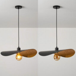 Harper Living Pendant Light Fitting Black & Gold Finish, Adjustable Ceiling Pendant Lamp With E27 Holder, Hanging Light - thumbnail 4