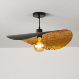 Harper Living Pendant Light Fitting Black & Gold Finish, Adjustable Ceiling Pendant Lamp With E27 Holder, Hanging Light - thumbnail 3