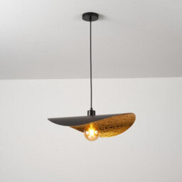 Harper Living Pendant Light Fitting Black & Gold Finish, Adjustable Ceiling Pendant Lamp With E27 Holder, Hanging Light - thumbnail 2