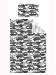 World Of Wallpaper Grey Army Camouflage Reversible Single Duvet Cover And Pillowcase Set - thumbnail 3