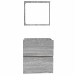 Berkfield Bathroom Cabinet With Mirror Grey Sonoma Engineered Wood - thumbnail 5