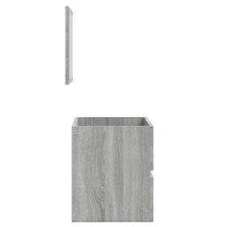 Berkfield Bathroom Cabinet With Mirror Grey Sonoma Engineered Wood - thumbnail 7