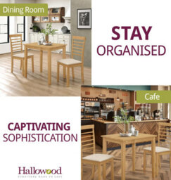 Hallowood Furniture Ledbury Small Dining Table With 2 Chairs In Light Oak Finish - thumbnail 6