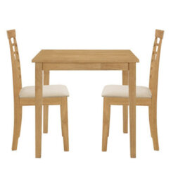 Hallowood Furniture Ledbury Small Dining Table With 2 Chairs In Light Oak Finish - thumbnail 8